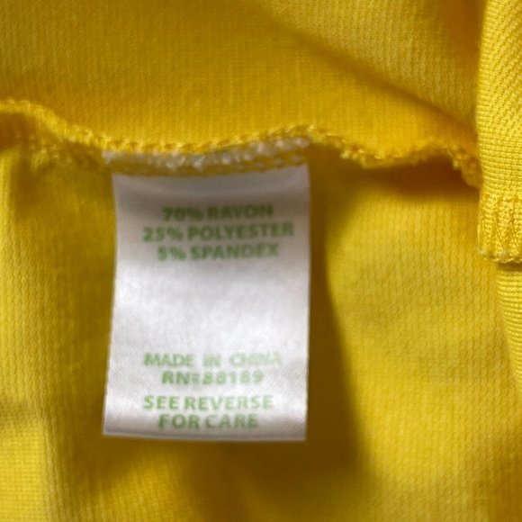 Lilly‎ Pulitzer Jonah Shift Dress Women L 3/4 Sleeve Stretch Yellow Chain Key